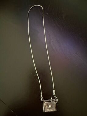 Rare retired Silpada pearl Silver Square Pendant Necklace